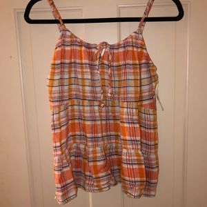NWT Plaid Tank Top